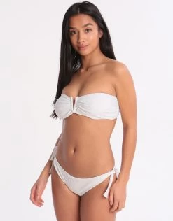 Tie Side Cheeky Bikini Bottom - White -Fashionable Swimwear Store 78388 WSN 1 4 5525a49f 9bf0 47b7 bdc9 14af49e24351