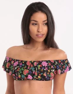 Banana Moon Cocobella Tolvo Off The Shoulder Bikini Top - Black