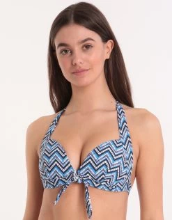 Tokyo Reversible Banded Tri Bikini Top - Multi
