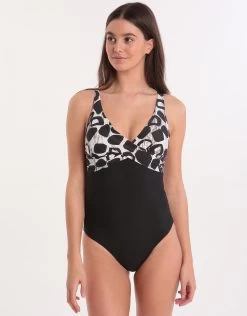 Saint Tropez DD/E Underwired Wrap Swimsuit- Black