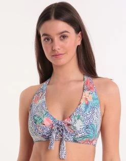 Morocco Reversible Lacing Bikini Top - Multi