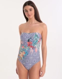 Morocco Bandeau Swimsuit - Multi