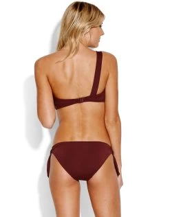 Seafolly Active Ring Front Bandeau Bikini Top - Plum -Fashionable Swimwear Store 79078 SF 2