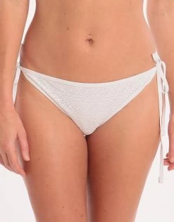 Panache Anya Crochet Tie Side Bikini Bottom - White