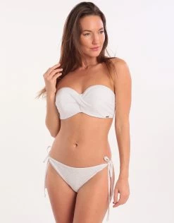 Panache Anya Crochet Tie Side Bikini Bottom - White -Fashionable Swimwear Store 79537 PN 1 4 fb3f8817 9da3 4c21 908f 5bb8d76454e7