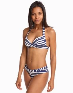 Vista 50s Moulded Bikini Top - Blue/White -Fashionable Swimwear Store 79974 JETS 1 4
