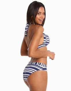 Vista 50s Moulded Bikini Top - Blue/White -Fashionable Swimwear Store 79974 JETS 1 6