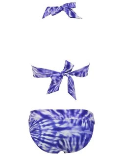 Seafolly Beach Break Twisted Soft Cup Halter Bikini Top - Dazzling Blue -Fashionable Swimwear Store 80197 2 SEAFOLLY BEACH BREAK TWISTED SOFT CUP HALTER BLUE BACK