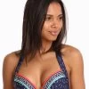Riviera 50s Moulded Bikini Top - Ink/White -Fashionable Swimwear Store 80373 JETS 1 1