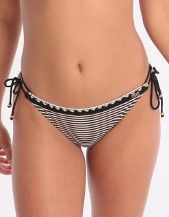 Banana Moon Basichic Stora Tie Bikini Bottom - Black Stripe