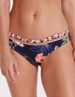 Desert Bloom Mid Bikini Bottom - Indigo