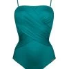 Sartorial Bandeau Swimsuit - Emerald Shine -Fashionable Swimwear Store 912 4090 936