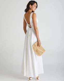 Luxe Linen Amore Dress - Signet -Fashionable Swimwear Store Aqua Blu Australia Womens Apparel Luxe Linen Signet AP2109LL BK