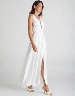 Luxe Linen Amore Dress - Signet -Fashionable Swimwear Store Aqua Blu Australia Womens Apparel Luxe Linen Signet AP2109LL S