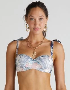 Indianic Naomi Bandeau Bikini Top - Floral