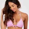 Banana Moon Tropistripe Treo Tri Bikini Top - Pink -Fashionable Swimwear Store BMTropistripeTreoMiktaTop