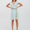 Chain Wrap Dress - Aqua -Fashionable Swimwear Store CWD AQ