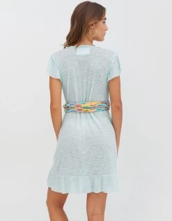 Chain Wrap Dress - Aqua 8 Chain Wrap Dress - Aqua -Fashionable Swimwear Store CWD AQ 1