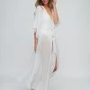 Estepona Maxi Kaftan - White -Fashionable Swimwear Store Estepona Maxi Kimono White 1
