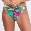 Frida Fold Bikini Pant - Green Marble