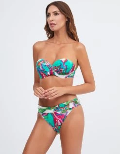 Frida Fold Bikini Pant - Green Marble -Fashionable Swimwear Store Frida0231