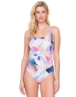 Dusk To Dawn Square Neck Swimsuit - Multi
