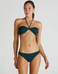 Envy Hallie Bandeau Bikini Top - Green -Fashionable Swimwear Store Heaven Envy H21028EN H21033EN FR