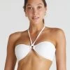 Serenity Hallie Bandeau Bikini Top - White 2 Serenity Hallie Bandeau Bikini Top - White -Fashionable Swimwear Store Heaven erenity H21055SE H21059SE FR TOP