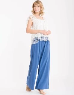 Palazzo Pants - Blue -Fashionable Swimwear Store IC22 023 IC22 042 blue A 0953e6a5 6003 4324 a0be dc6bee73db27