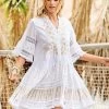 Erika Dress - White -Fashionable Swimwear Store IC23 027 2