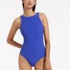 Jetset High Neck Swimsuit - Sapphire -Fashionable Swimwear Store J10765 SAPPHIRE 3