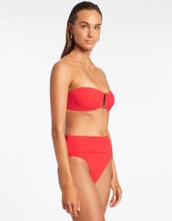 Jetset Fold Down Bikini Pant - Cherry -Fashionable Swimwear Store J3749 Cherry 6 699d16f6 9378 4281 8a16 a012fe782a09