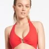 Jetset D DD U Trim Halter Bikini Top - Cherry -Fashionable Swimwear Store J3775 Cherry 5 TOP