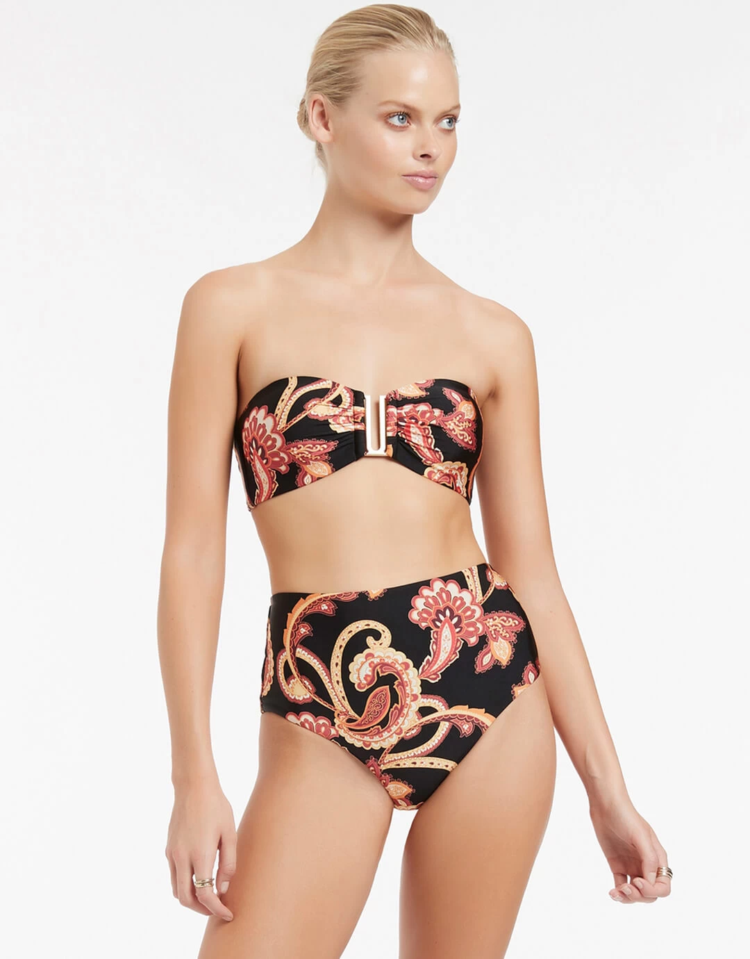 Silk Road Bandeau Bikini Top - Black 4 Silk Road Bandeau Bikini Top - Black - Image 2