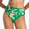 Floreale Fold Down Bikini Pant - Green