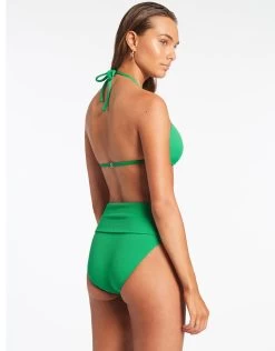 Isla Rib Halter Bikini Top - Green -Fashionable Swimwear Store J3995 Emerald 7 5aa8625a c7d9 4d64 9de0 da2b3a9d9ce8
