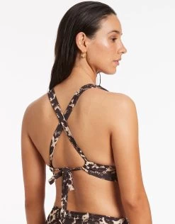 Allure Soft Tri Bikini Top - Black -Fashionable Swimwear Store J40439 Black 4