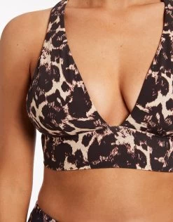 Allure Soft Tri Bikini Top - Black -Fashionable Swimwear Store J40439 Black 5