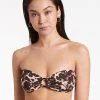 Allure Trim Bandeau Bikini Top - Black -Fashionable Swimwear Store J40440 Black 2