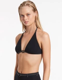 Signature Halter Bikini Top - Black -Fashionable Swimwear Store J40455 Black 32 a2b78df8 b5bd 40c5 aa07 483fd448a03e