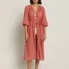 Jetset Maxi Shirt Dress - Sienna 2 Jetset Maxi Shirt Dress - Sienna -Fashionable Swimwear Store J60771 DUSTYROSE 2