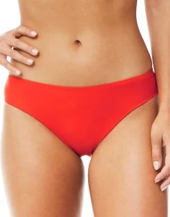 Contours Mid-Rise Bikini Bottom - Cherry Tomato