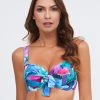 Malena Balcony Bikini Top - Turquoise -Fashionable Swimwear Store Malena Bikini Front TOP