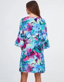 Malena Beach Dress - Turquoise -Fashionable Swimwear Store Malena Dress Back