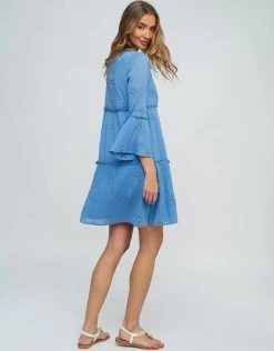 Mercedes Kaftan - Blue -Fashionable Swimwear Store Mercedes Coverup Blue 1