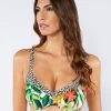 Aruba Plunge Bikini Top - Jungle Print -Fashionable Swimwear Store NF Aruba BIKINI Top