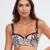 Palm Underwired Balcony Bikini Top - Multi -Fashionable Swimwear Store Palm1516 Top
