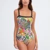 Palm Bandeau Swimsuit - Multi -Fashionable Swimwear Store Palm1597
