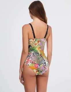 Palm Bandeau Swimsuit - Multi -Fashionable Swimwear Store Palm1608