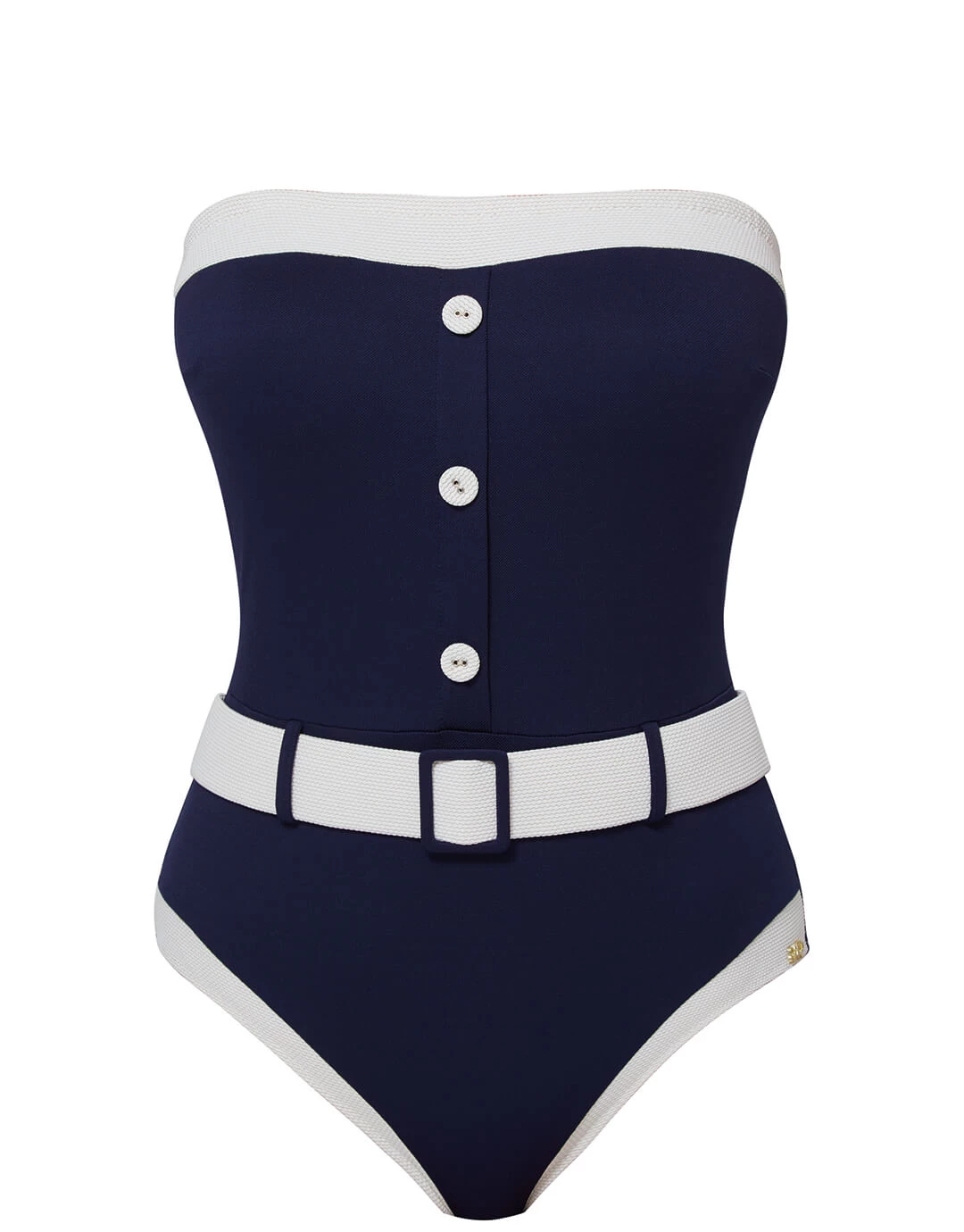 Pitusa Bandeau Swimsuit - Navy And White 6 Pitusa Bandeau Swimsuit - Navy And White - Image 4